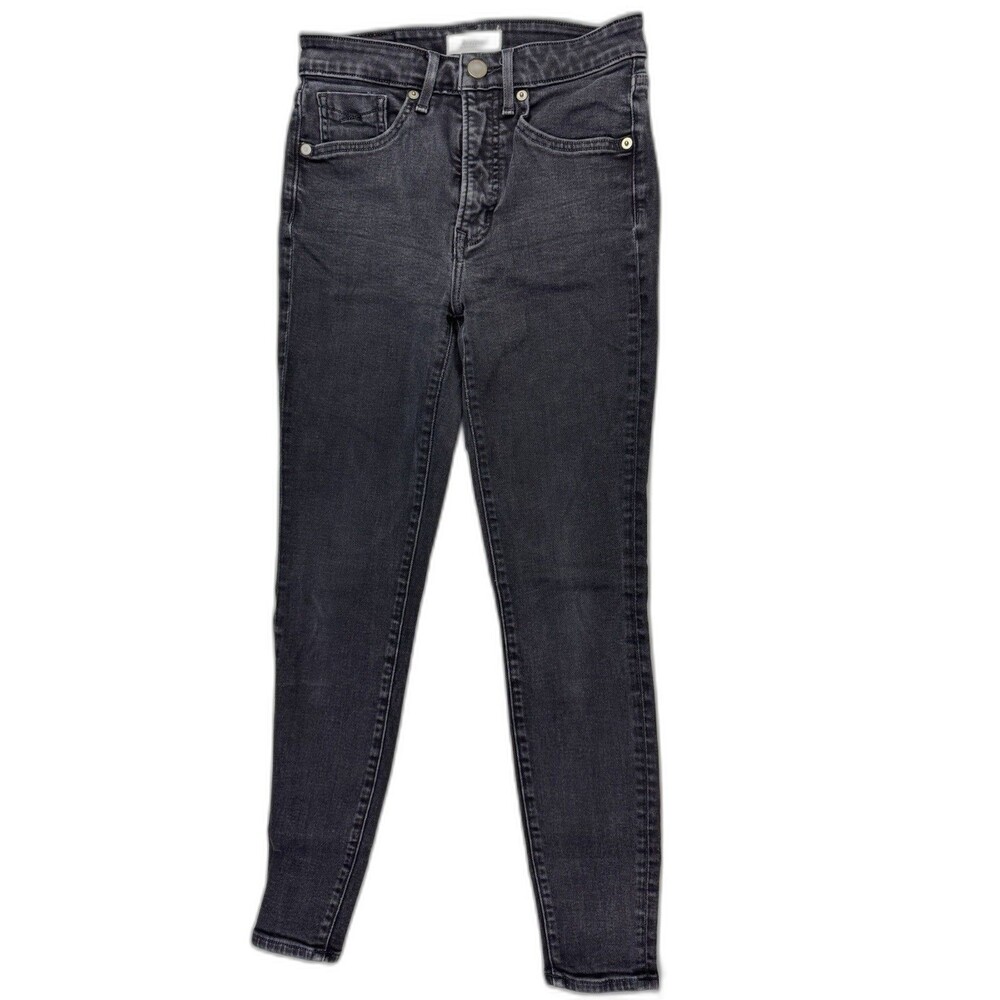RevTown Size 26 Womens Jeans Black Skinny Stretch Mid Rise